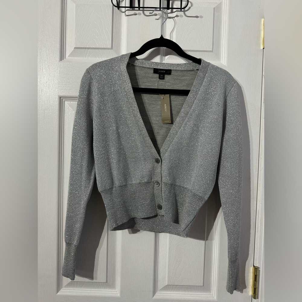 NWT J. Crew Gray Button-Up Women's Cardigan Sweater (XS)